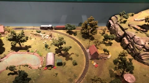 Model Extinction Train Going Around The Track At Columbus Zoo And Aquarium Stock Footage 276673674
