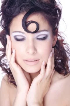 Model with extreme makeup Stock Photos