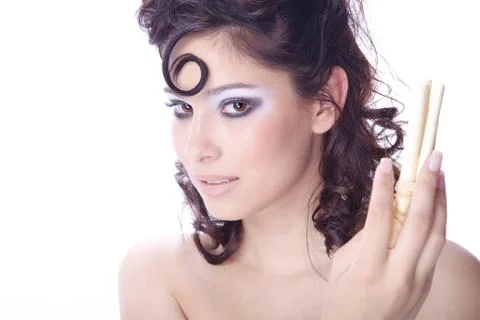 Model with extreme makeup Stock Photos