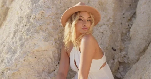 Model with face correction and enlarged lips. Plastic surgery Stock Footage 204144951