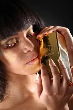 Model with fancy eyelashes Stock Photos