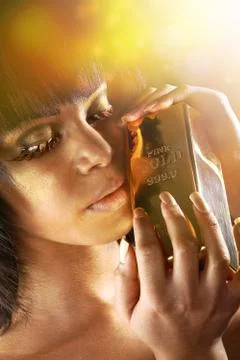 Model with fancy eyelashes Stock Photos