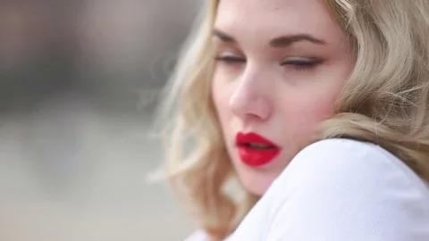 Model Feeling Cold on the Shoot Stock Footage 73034386