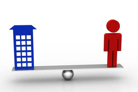 Model of flat balancing with small home Free Stock Illustration