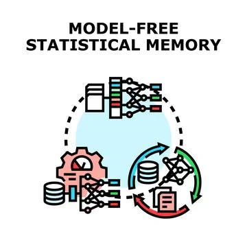 Model free statistical memory processing data using neural network algorithms 스톡 일러스트