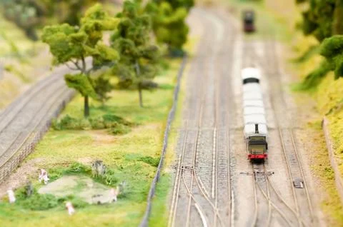 Model freight train 库存照片