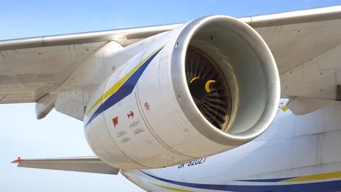 Model Of Gas Turbine Engine Planes In The Section Stock Footage 90637935