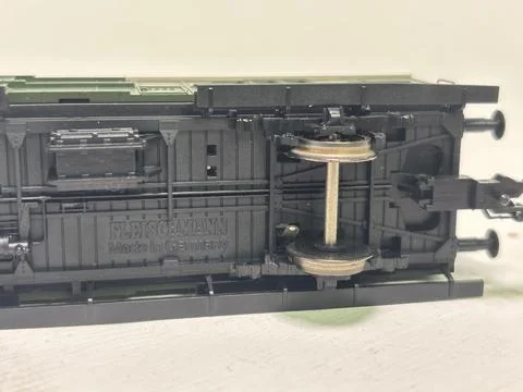 Model of German DB Type PwPosti Ffm postal baggage car Stock Photos