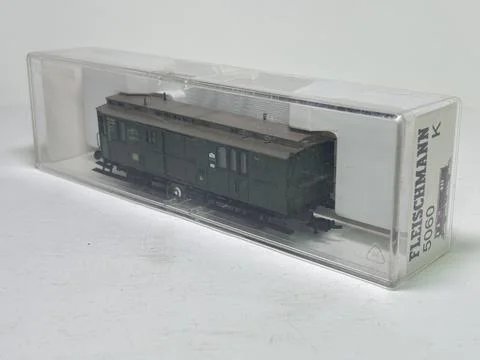 Model of German DB Type PwPosti Ffm postal baggage car Stock Photos