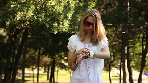 Model Gets Ready for Shoot Stock Footage 8555546