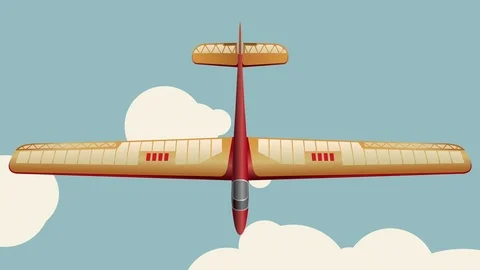 Model glider, graphic animation Stock Footage 100977366