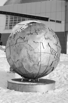 Model of the globe outside Stock Photos
