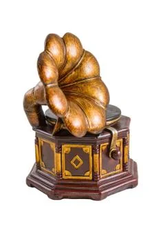 Model of gramophone Stock Photos