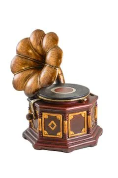 Model of gramophone Stock Photos
