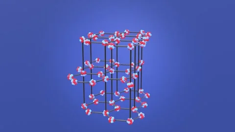 Model of graphite crystal lattice 3d animation. Stock Footage 292225603