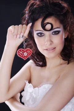 Model with great makeup and jewelry Stock Photos
