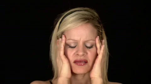 Model with Head Ache 動画素材 331248