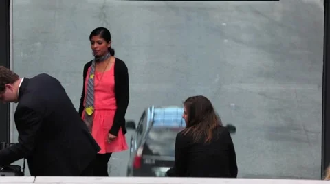 MODEL HIGHLINE FAST-MO-SLOW-MO-FAST Stock Footage 973655