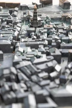 Model Of Historical Complex of Split with the Palace of Diocletian, Split, .. Foto stock