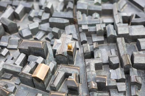 Model Of Historical Complex of Split with the Palace of Diocletian, Split, .. Foto stock