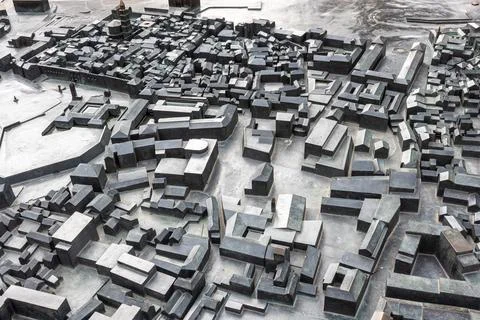 Model Of Historical Complex of Split with the Palace of Diocletian, Split, .. Foto stock
