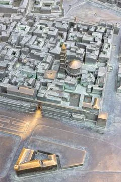 Model Of Historical Complex of Split with the Palace of Diocletian, Split, .. Foto stock