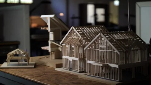 Model Homes for Design and Architecture Stock Footage 347844802