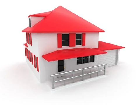 Model of house. 3d Model of house. 3d Copyright: xZoonar.com/MaksymxYemely... Stock Photos