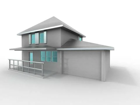 Model of house. 3d Model of house. 3d Copyright: xZoonar.com/MaksymxYemely... Stock Photos