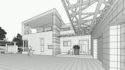 Model of the house Stock Footage 115499491