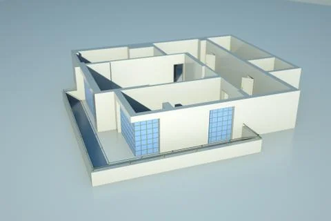 Model of house Stock Illustration