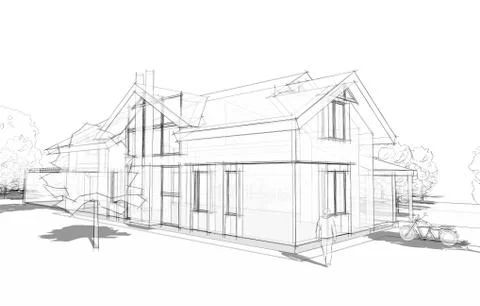 Model of house Stock Illustration