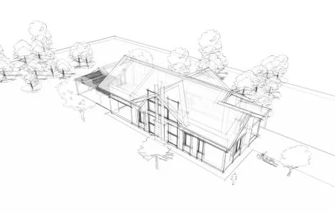 Model of house Stock Illustration