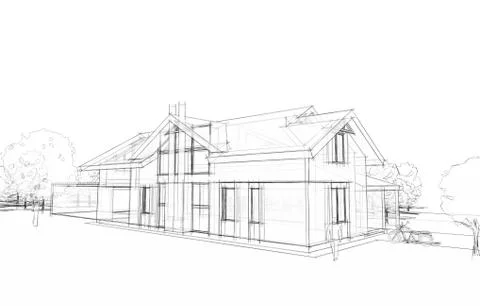 Model of house Stock Illustration