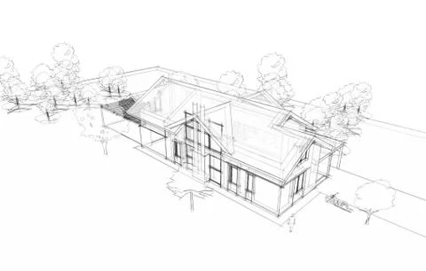 Model of house Stock Illustration