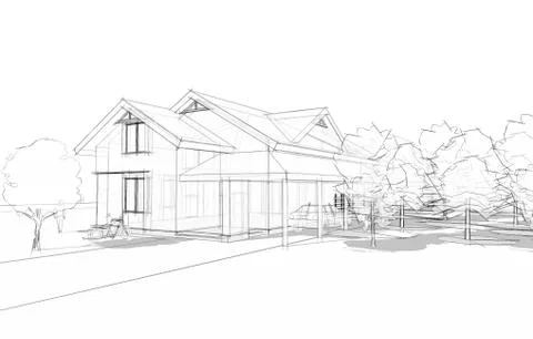 Model of house Stock Illustration