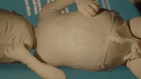 Model of human fetus Stock Footage 250357864