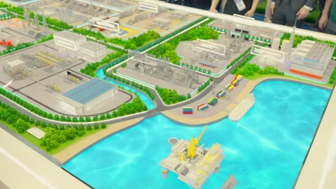 A model of an industrial Stock Footage 310266534