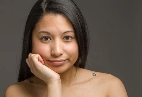 Model isolated depressed boredom Stock Photos