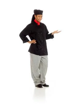 Model isolated hand gesture presenting Stock Photos