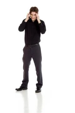 Model isolated with headache Stock Photos