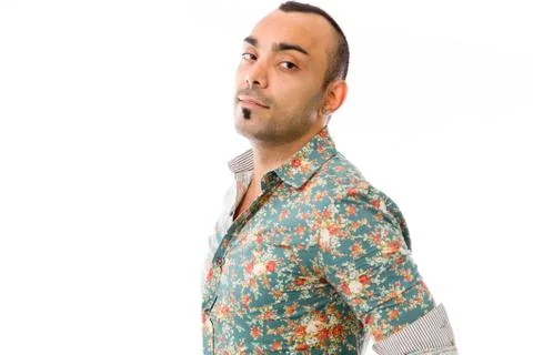 Model isolated on plain background back turning around Stock Photos