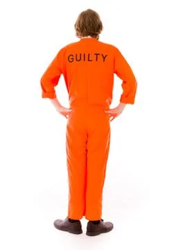 Model isolated on plain background back hands on hips Stock Photos