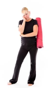 Model isolated on plain background bored upset Stock Photos