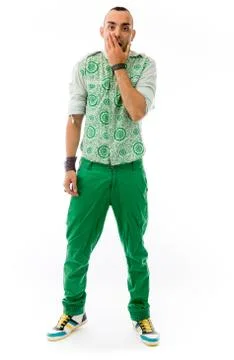 Model isolated on plain background Stock Photos