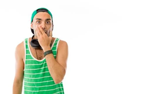 Model isolated on plain background Stock Photos