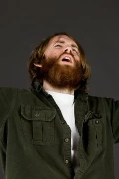 Model isolated on plain background screaming Stock Photos