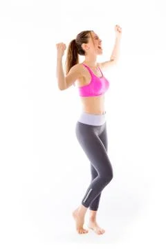 Model isolated on plain background screaming Stock Photos