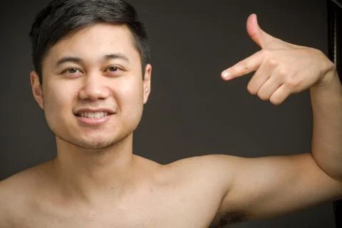 Model isolated pointing to herself Stock Photos