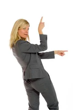 Model isolated pointing Stock Photos